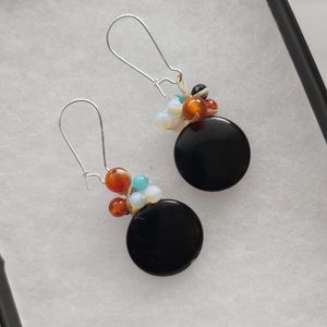 Agate and Carnelian Earrings